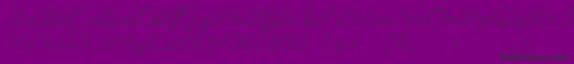 Шрифт TransatlanticCruiseDemo – чёрные шрифты на фиолетовом фоне