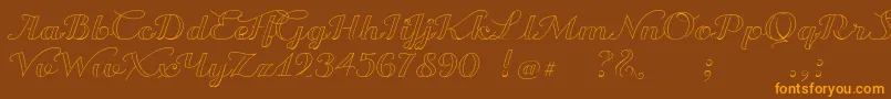 TransatlanticCruiseDemo Font – Orange Fonts on Brown Background