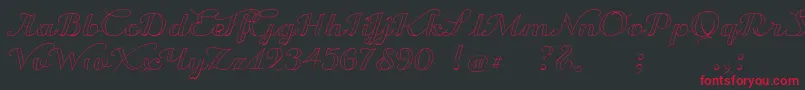 TransatlanticCruiseDemo Font – Red Fonts on Black Background