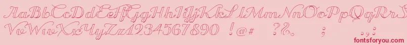 TransatlanticCruiseDemo Font – Red Fonts on Pink Background
