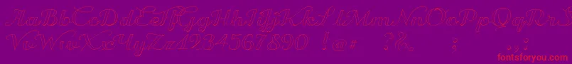 TransatlanticCruiseDemo Font – Red Fonts on Purple Background