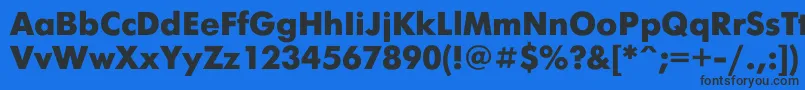 FuturisBold Font – Black Fonts on Blue Background