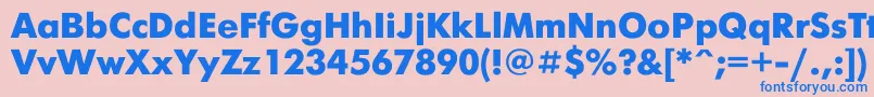 FuturisBold Font – Blue Fonts on Pink Background