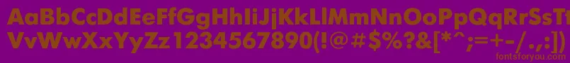 FuturisBold Font – Brown Fonts on Purple Background