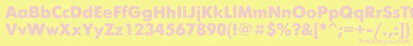 FuturisBold Font – Pink Fonts on Yellow Background