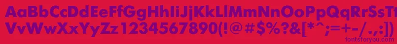 FuturisBold Font – Purple Fonts on Red Background