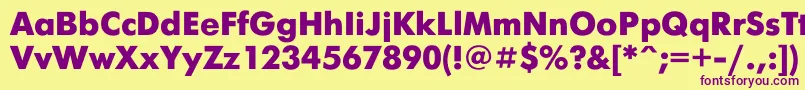 FuturisBold Font – Purple Fonts on Yellow Background