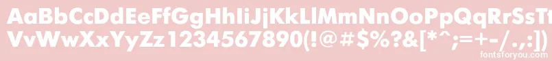 FuturisBold Font – White Fonts on Pink Background