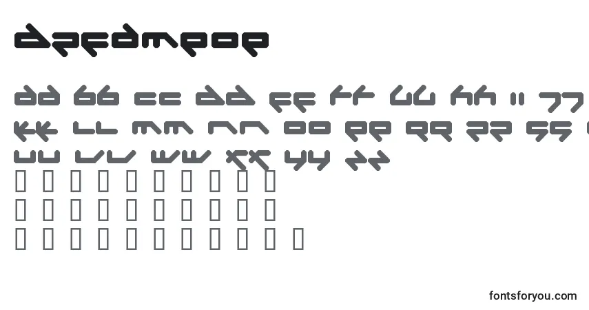 A fonte Dreampop – alfabeto, números, caracteres especiais