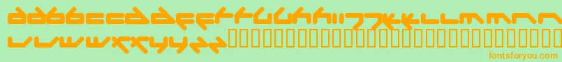 Dreampop Font – Orange Fonts on Green Background