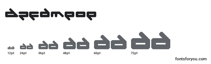 Dreampop Font Sizes