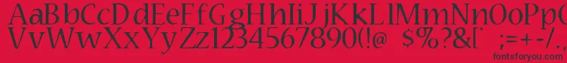 Technomage Font – Black Fonts on Red Background