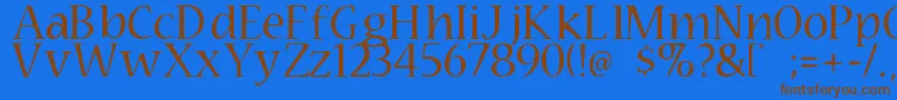 Technomage Font – Brown Fonts on Blue Background