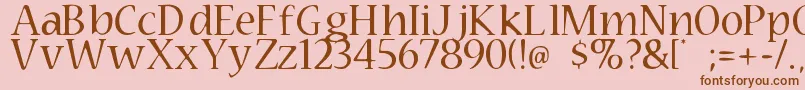 Technomage Font – Brown Fonts on Pink Background