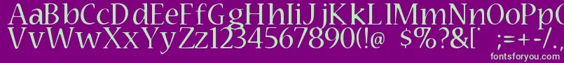 Technomage Font – Green Fonts on Purple Background