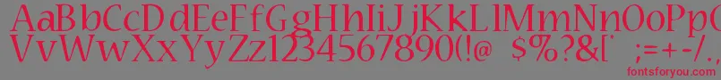 Technomage Font – Red Fonts on Gray Background