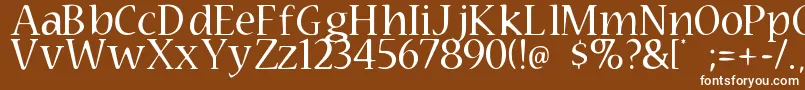 Technomage Font – White Fonts on Brown Background