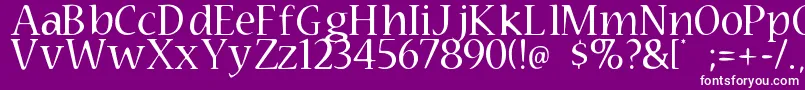Technomage Font – White Fonts on Purple Background