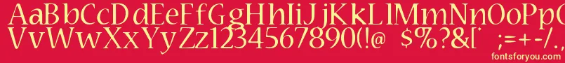 Technomage Font – Yellow Fonts on Red Background