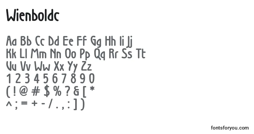 Czcionka Wienboldc – alfabet, cyfry, specjalne znaki