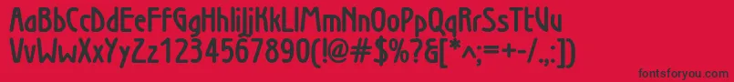 Wienboldc Font – Black Fonts on Red Background