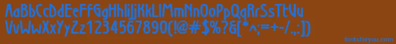 Подробнее о шрифте Wienboldc Шрифт Wienboldc – синие шрифты на коричневом фоне