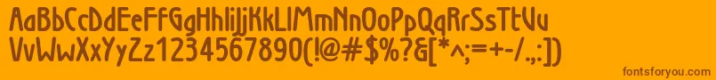 More about Wienboldc Font Wienboldc Font – Brown Fonts on Orange Background