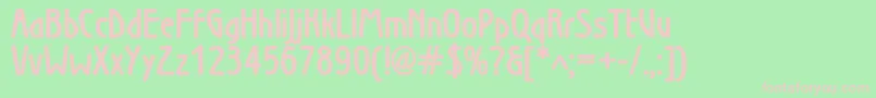 Wienboldc Font – Pink Fonts on Green Background