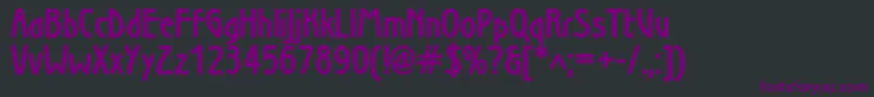 Fonte Wienboldc – fontes roxas em um fundo preto