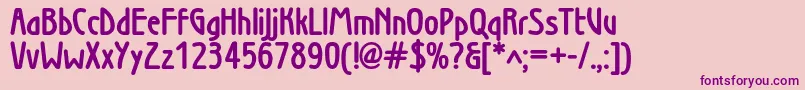 Wienboldc Font – Purple Fonts on Pink Background