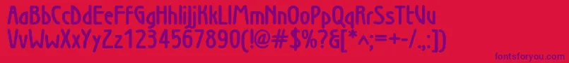 Wienboldc Font – Purple Fonts on Red Background