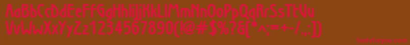 Wienboldc Font – Red Fonts on Brown Background