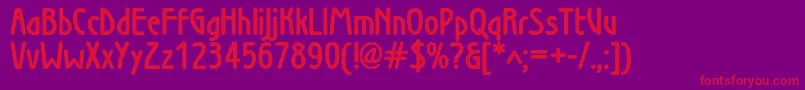 Wienboldc Font – Red Fonts on Purple Background