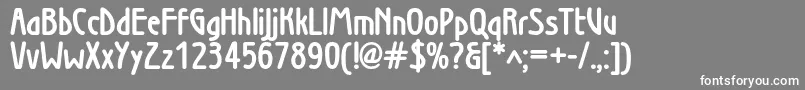 Wienboldc Font – White Fonts on Gray Background