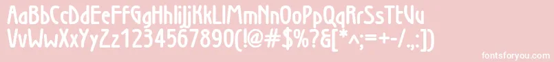 Wienboldc Font – White Fonts on Pink Background