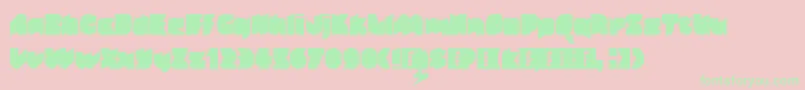 Gerobak Font – Green Fonts on Pink Background