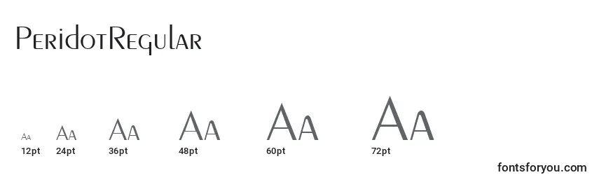 PeridotRegular Font Sizes