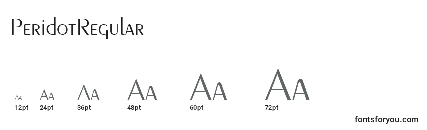 Tailles de police PeridotRegular