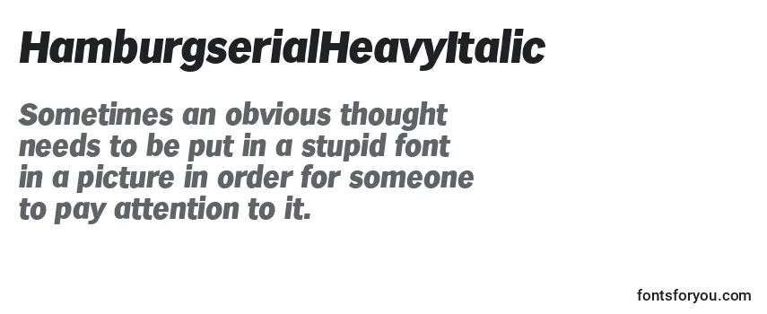 フォントHamburgserialHeavyItalic