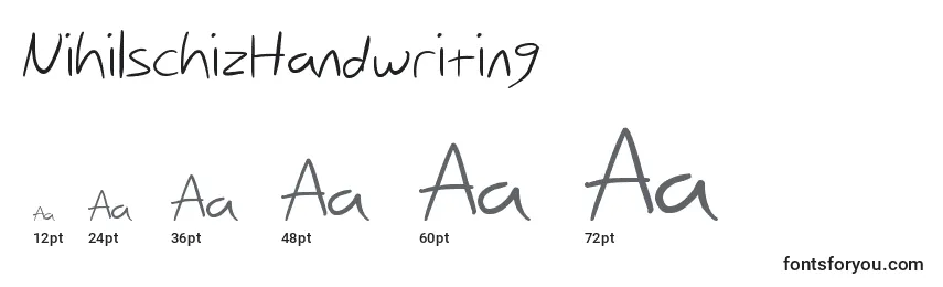 NihilschizHandwriting Font Sizes