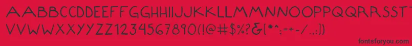 Composition Font – Black Fonts on Red Background