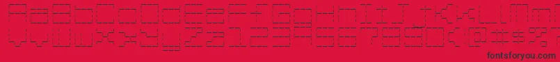 Шрифт StashOfDashes – чёрные шрифты на красном фоне