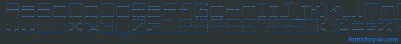 StashOfDashes Font – Blue Fonts on Black Background