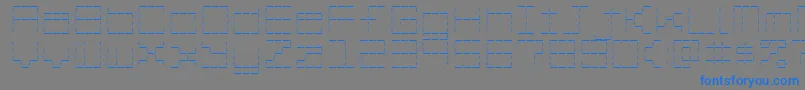 StashOfDashes Font – Blue Fonts on Gray Background