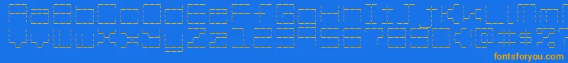 StashOfDashes Font – Orange Fonts on Blue Background