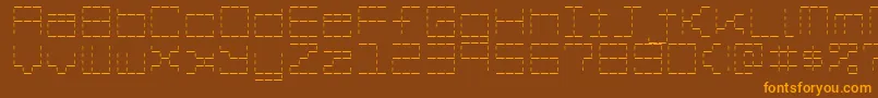 StashOfDashes Font – Orange Fonts on Brown Background