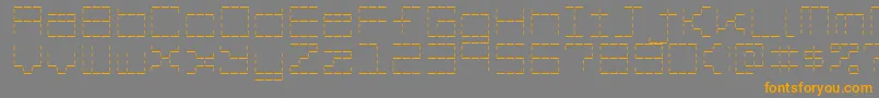 StashOfDashes Font – Orange Fonts on Gray Background
