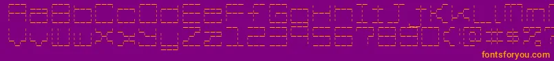 StashOfDashes Font – Orange Fonts on Purple Background