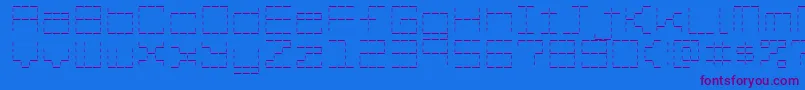StashOfDashes Font – Purple Fonts on Blue Background