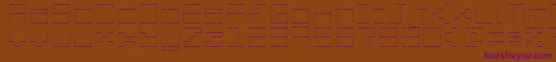 StashOfDashes Font – Purple Fonts on Brown Background